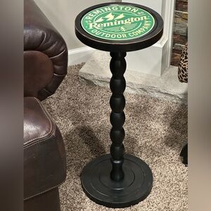 Remington Black Accent Side Table with Green Logo Top